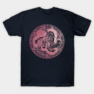 Rose Golden Circle Art T-Shirt